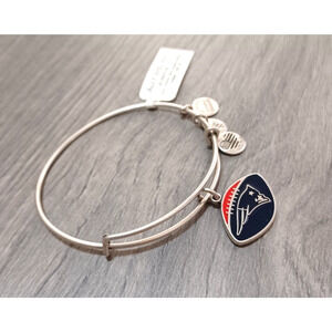 Alex and Ani NFL New England Patriots Charm Silver Bangle Bracelet Sports Fan